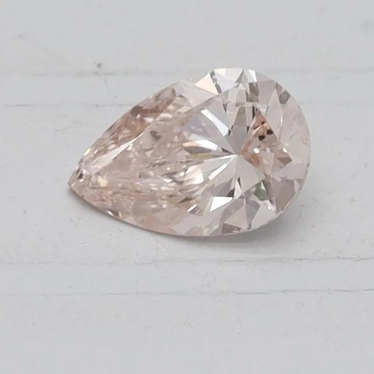 0.40ct PEAR Fancy Light Pink VS2 Coloured Lab diamond