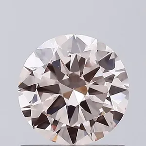 0.67ct ROUND Fancy Light Pink VVS2 Coloured Lab diamond