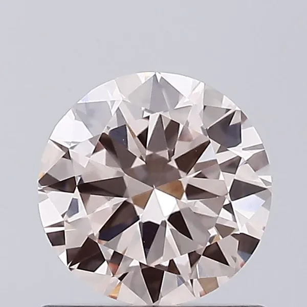 0.67ct ROUND Fancy Light Pink VVS2 Coloured Lab diamond