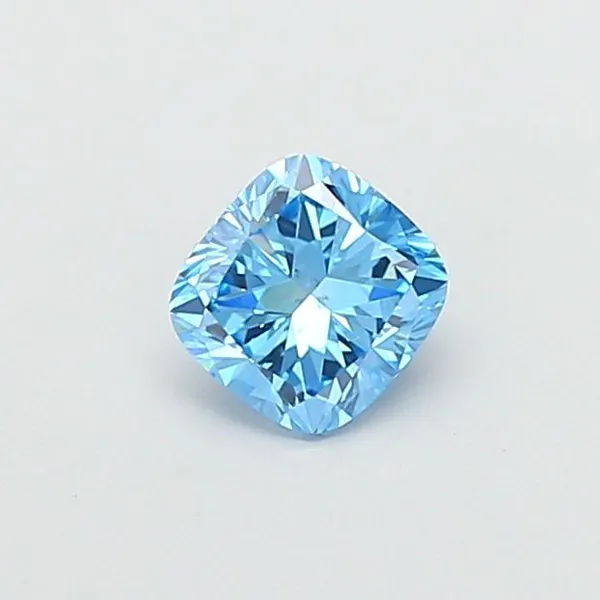 1ct CUSHION Fancy Vivid Blue VS2 Coloured Lab diamond