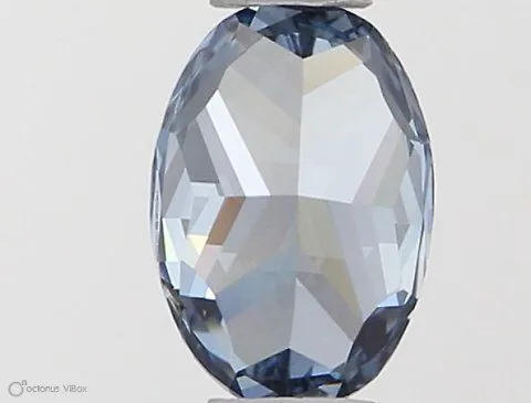 0.40ct OVAL Fancy Vivid Blue VS1 Coloured Lab diamond