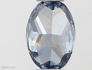0.4ct OVAL Fancy Vivid Blue VS1 Coloured Lab diamond