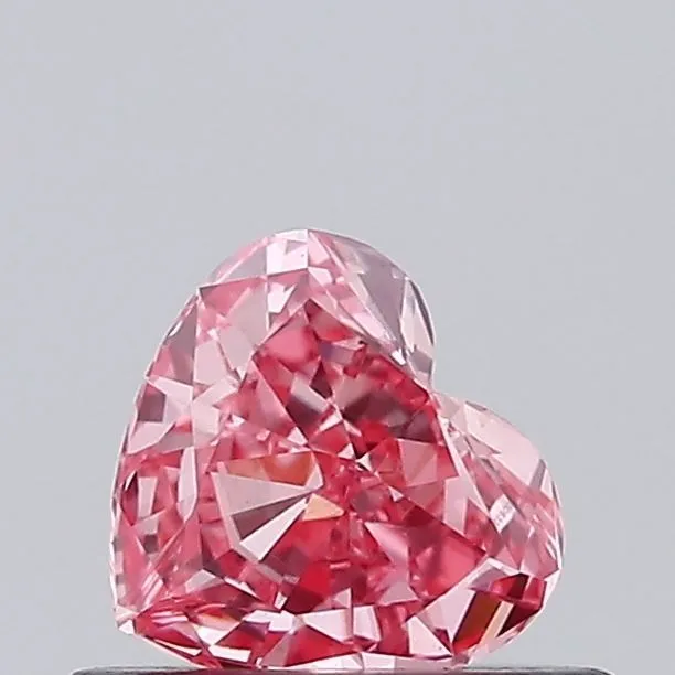 0.44ct HEART Fancy Vivid Pink VVS2 Coloured Lab diamond