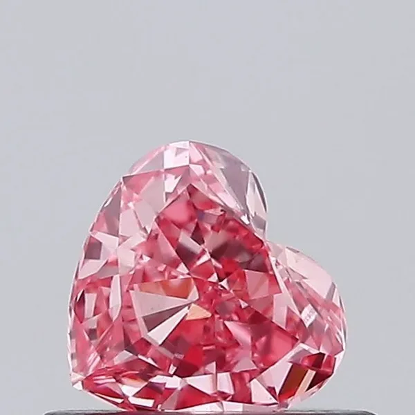 0.44ct HEART Fancy Vivid Pink VVS2 Coloured Lab diamond
