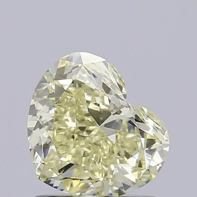 1.03ct HEART Fancy Light Yellow VS1 Coloured Lab diamond