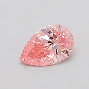 0.36ct PEAR Fancy Vivid Pink VS1 Coloured Lab diamond