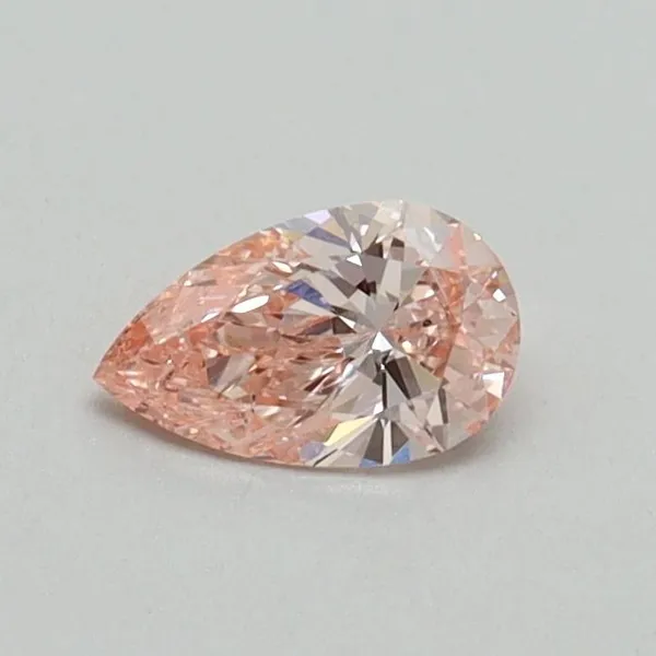 0.31ct PEAR Fancy Vivid Pink VS2 Coloured Lab diamond