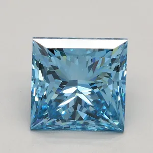 2.5ct PRINCESS Fancy Vivid Blue SI1 Coloured Lab diamond