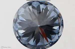 0.35ct ROUND Fancy Vivid Blue VS1 Coloured Lab diamond