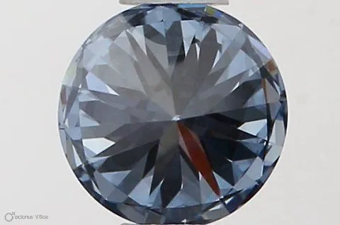 0.35ct ROUND Fancy Vivid Blue VS1 Coloured Lab diamond