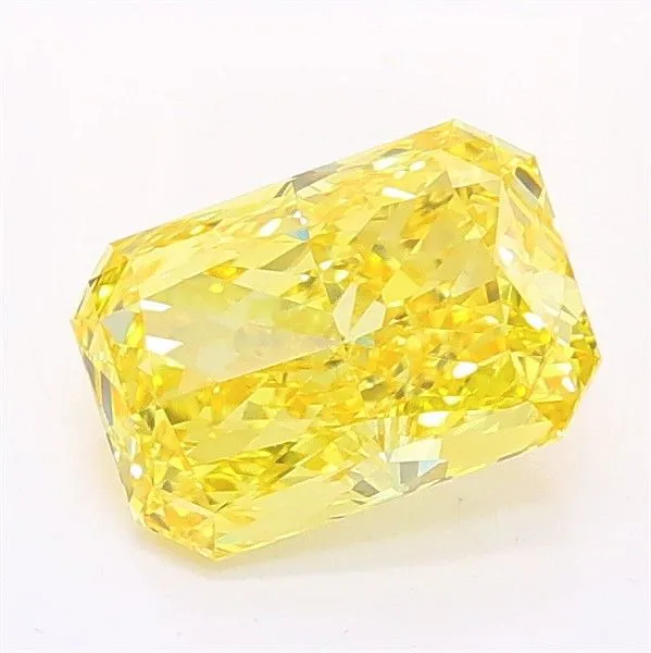 1.35ct RADIANT Fancy Vivid Yellow VVS2 Coloured Lab diamond