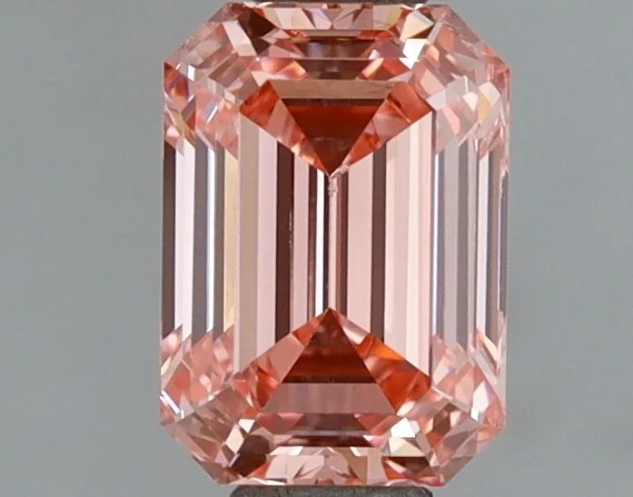 1.03ct EMERALD Fancy Vivid Pink VS2 Coloured Lab diamond