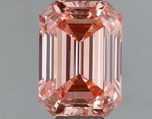 1.03ct EMERALD Fancy Vivid Pink VS2 Coloured Lab diamond