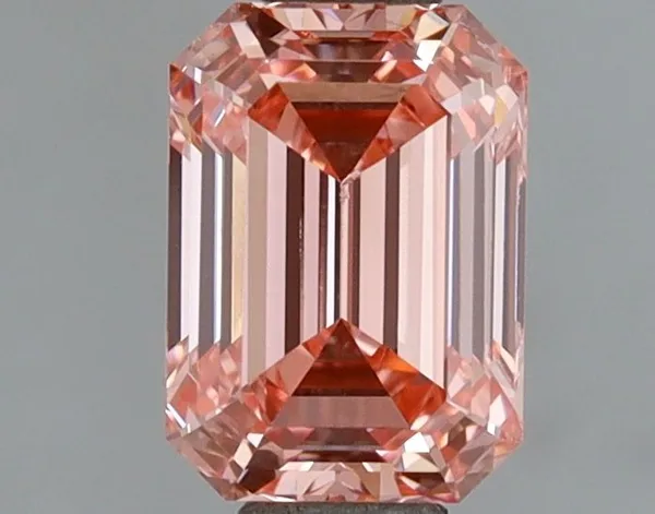 1.03ct EMERALD Fancy Vivid Pink VS2 Coloured Lab diamond