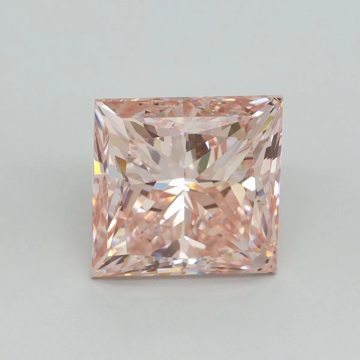 4.40ct PRINCESS Fancy Intense Pink SI1 Coloured Lab diamond