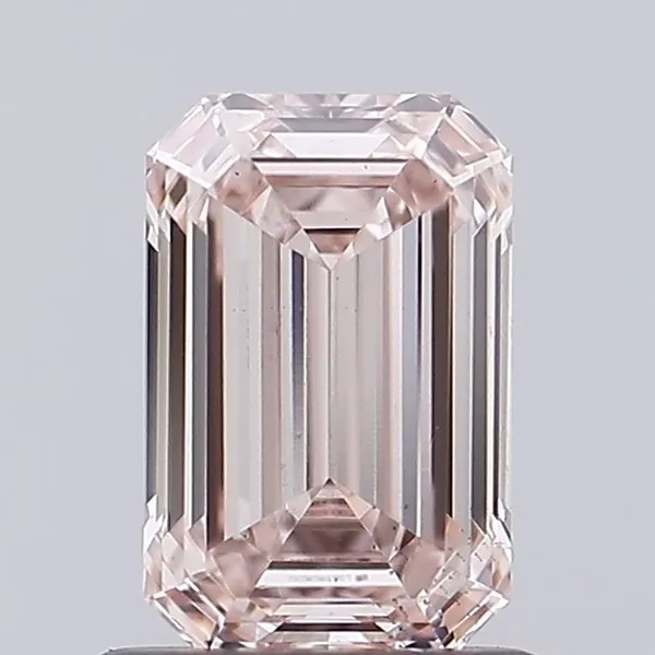 1.01ct EMERALD Fancy Brownish Pink VS2 Coloured Lab diamond