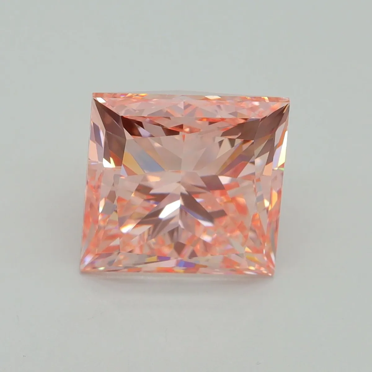 5.01ct PRINCESS Fancy Intense Pink VS1 Coloured Lab diamond