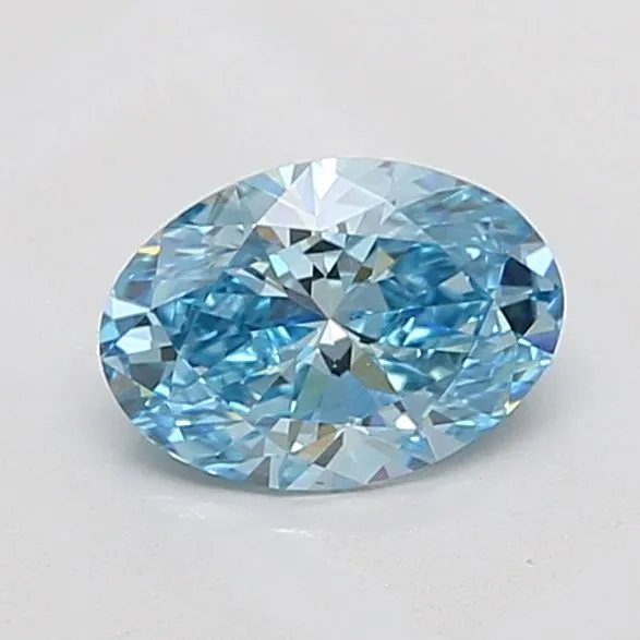 1.05ct OVAL Fancy Vivid Blue VS1 Coloured Lab diamond