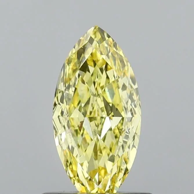 1.09ct MARQUISE Fancy Intense Yellow VVS2 Coloured Lab diamond