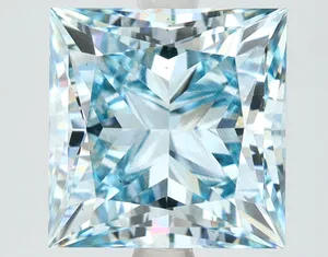 5.13ct PRINCESS Fancy Intense Blue SI1 Coloured Lab diamond