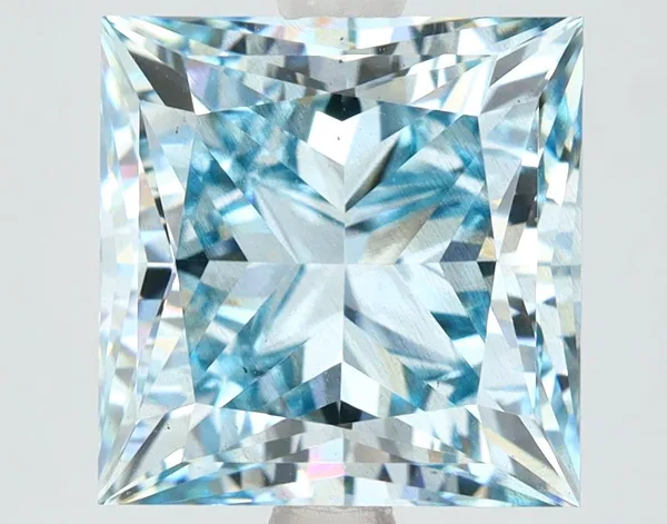 5.13ct PRINCESS Fancy Intense Blue SI1 Coloured Lab diamond