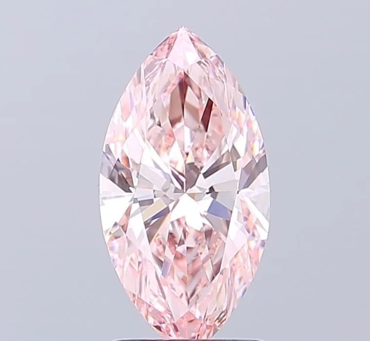 1.52ct MARQUISE Fancy Intense Pink VVS2 Coloured Lab diamond