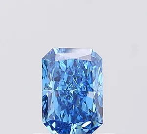 0.74ct RADIANT Fancy Vivid Blue VS1 Coloured Lab diamond