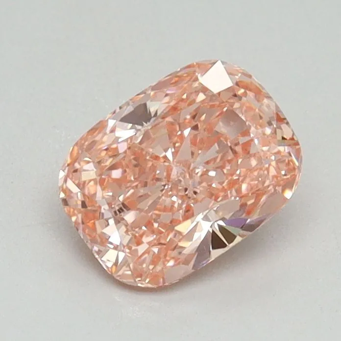 0.85ct CUSHION Fancy Vivid Pink VVS2 Coloured Lab diamond