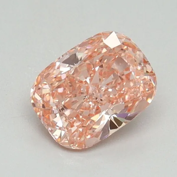 0.85ct CUSHION Fancy Vivid Pink VVS2 Coloured Lab diamond