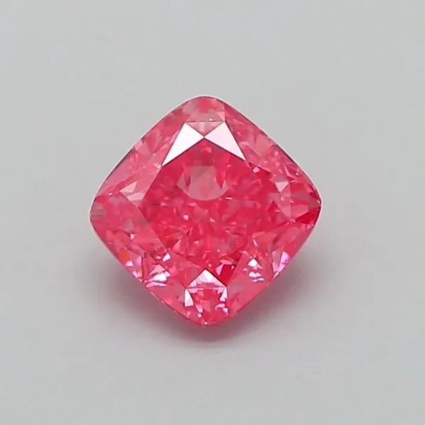 1.06ct CUSHION Fancy Vivid Pink VS1 Coloured Lab diamond