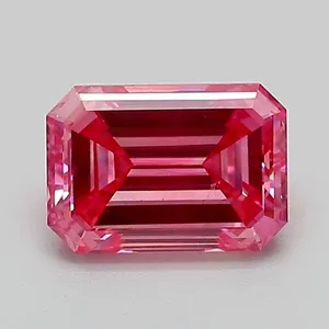 1.03ct EMERALD Fancy Vivid Pink VS1 Coloured Lab diamond
