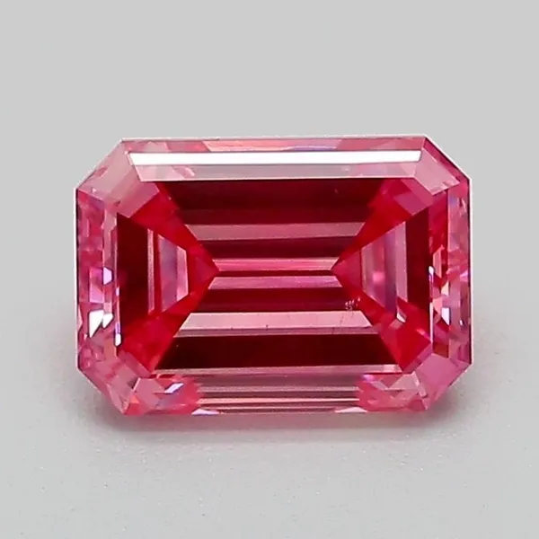 1.03ct EMERALD Fancy Vivid Pink VS1 Coloured Lab diamond