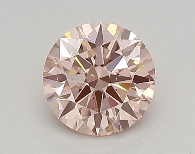 0.39ct ROUND Fancy Vivid Pink VVS2 Coloured Lab diamond
