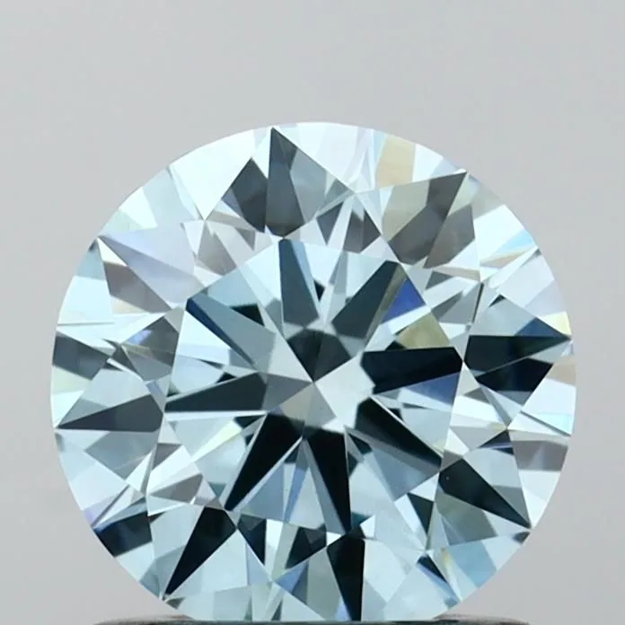0.92ct ROUND Fancy Vivid Blue VS1 Coloured Lab diamond