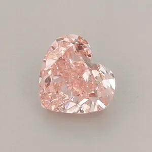 0.66ct HEART Fancy Vivid Pink VVS2 Coloured Lab diamond