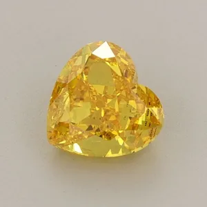 1.01ct HEART Fancy Vivid Yellow VS1 Coloured Lab diamond