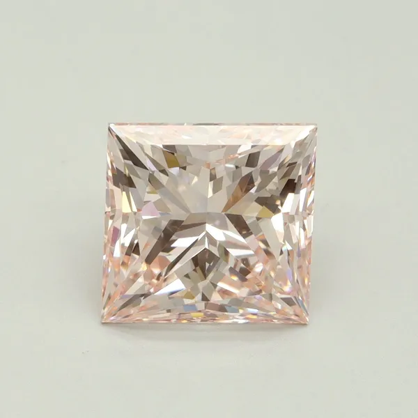 4.51ct PRINCESS Fancy Intense Pink VVS2 Coloured Lab diamond