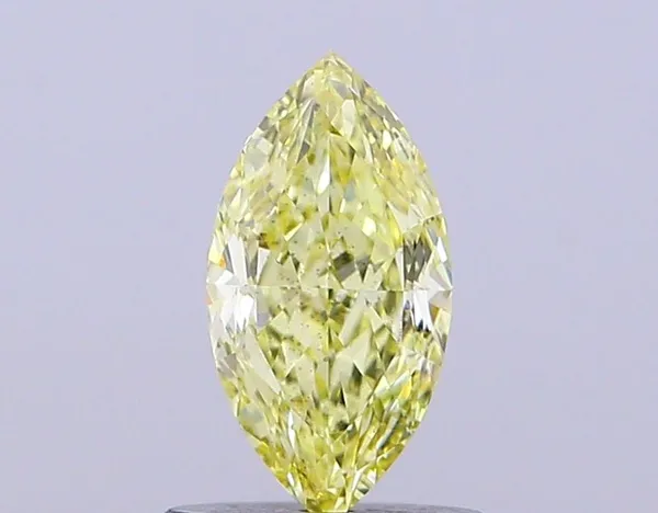 1ct MARQUISE Fancy Intense Yellow VS2 Coloured Lab diamond