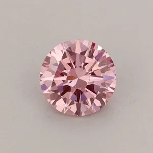 0.41ct ROUND Fancy Vivid Pink VS1 Coloured Lab diamond