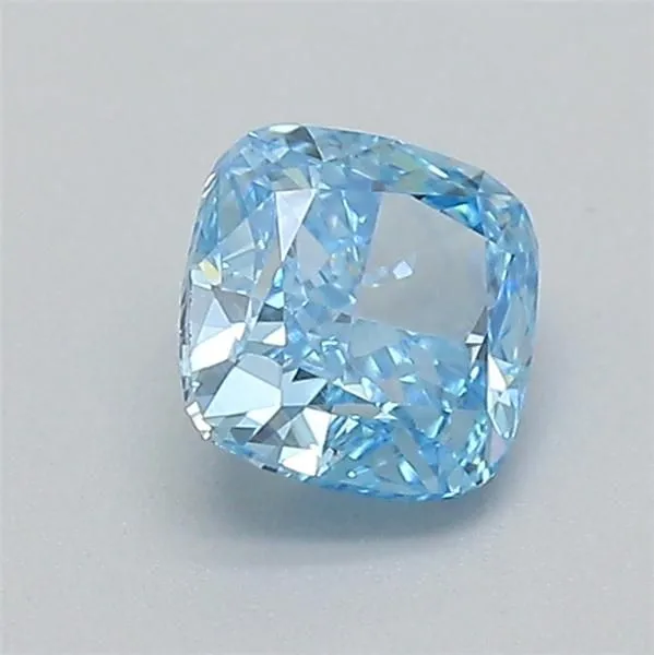 0.37ct CUSHION Fancy Vivid Blue VVS2 Coloured Lab diamond