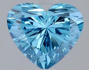 1.02ct HEART Fancy Vivid Blue VS2 Coloured Lab diamond