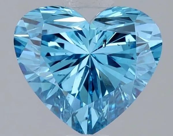 1.02ct HEART Fancy Vivid Blue VS2 Coloured Lab diamond