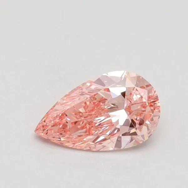 0.5ct PEAR Fancy Intense Pink SI2 Coloured Lab diamond