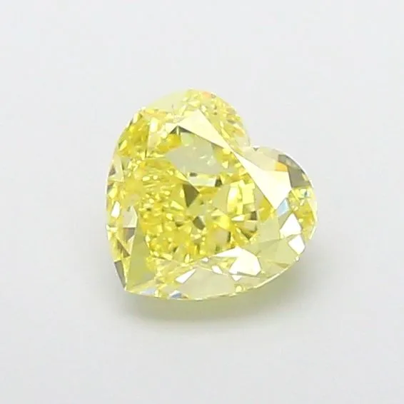 1.05ct HEART Fancy Intense Yellow VVS2 Coloured Lab diamond