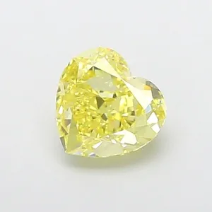 1.05ct HEART Fancy Intense Yellow VVS2 Coloured Lab diamond