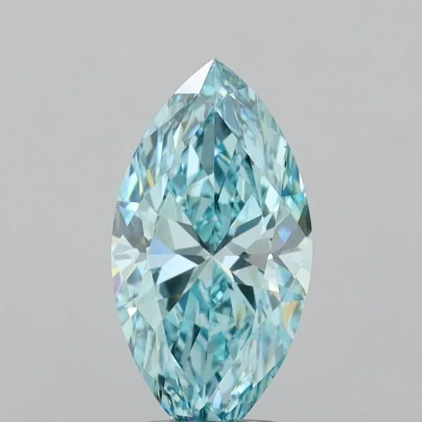 1.78ct MARQUISE Fancy Vivid Greenish Blue VS1 Coloured Lab diamond