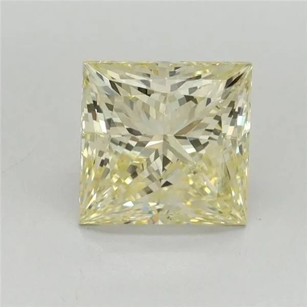 1.57ct PRINCESS Fancy Yellow VVS2 Coloured Lab diamond