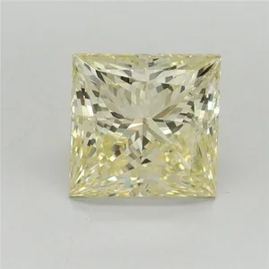 1.57ct PRINCESS Fancy Yellow VVS2 Coloured Lab diamond