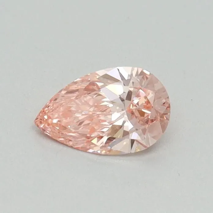 0.31ct PEAR Fancy Vivid Pink VS1 Coloured Lab diamond