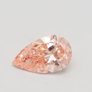 0.45ct PEAR Fancy Pink VS2 Coloured Lab diamond